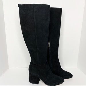 Sam Edelman Thora Suede Knee Chunky Heel Boots 8